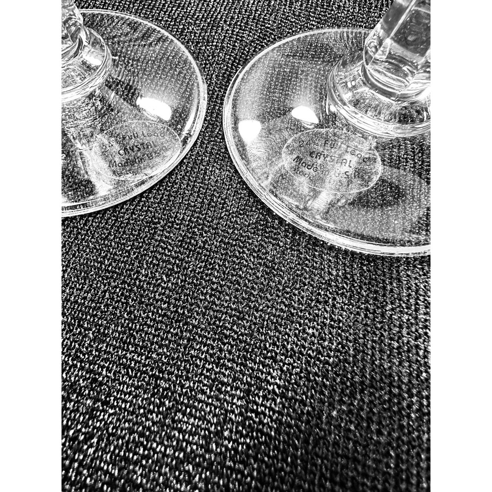 2 Vintage Crystal Toscany Brighton Fluted Champagne Glasses 7 3/4 " X 2 1/8" - Picture 12 of 12